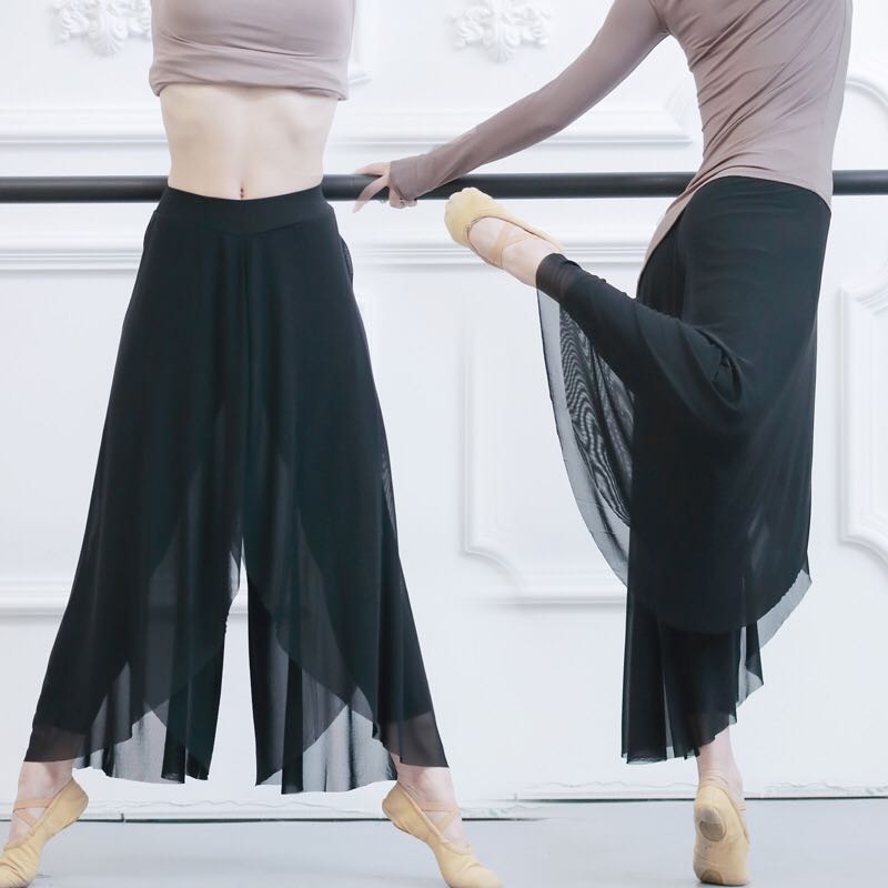 Flexible mesh-mesh classical pants modern dance uniform pants ballet Oriental rhyme yoga pants