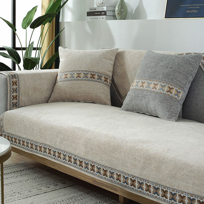 Day Style Couch Cushions All Season Universal Fashion style Sofa On cover cloth net red ins Wind non-slip full package cushion