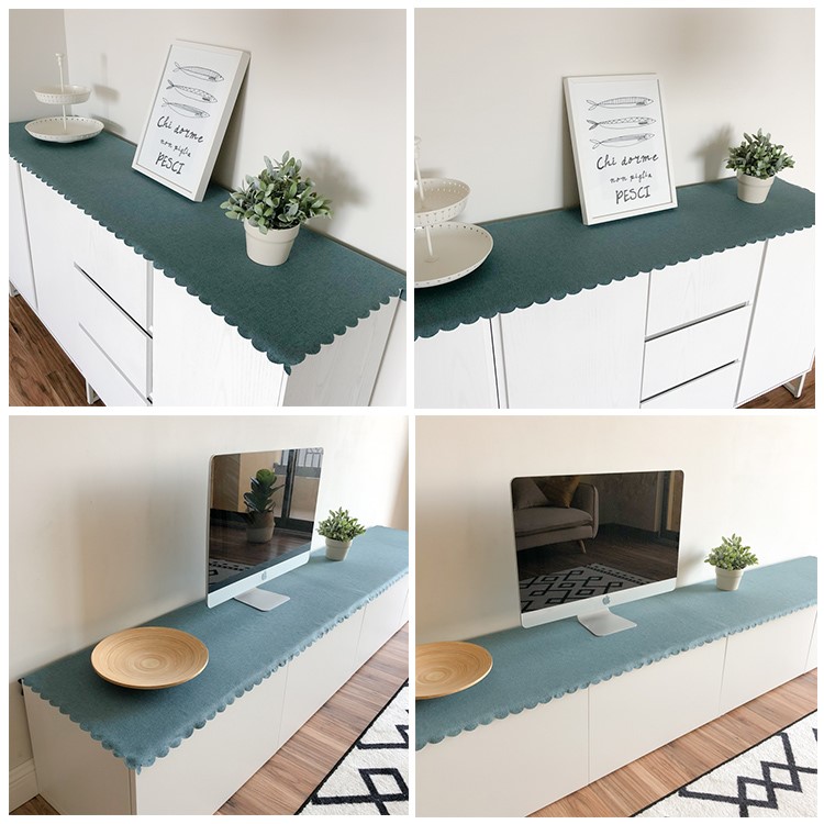 Modern minimalist rectangular TV cabinet tablecloth cloth Nordic dining side counter cloth living room coffee table bedside table cover cloth