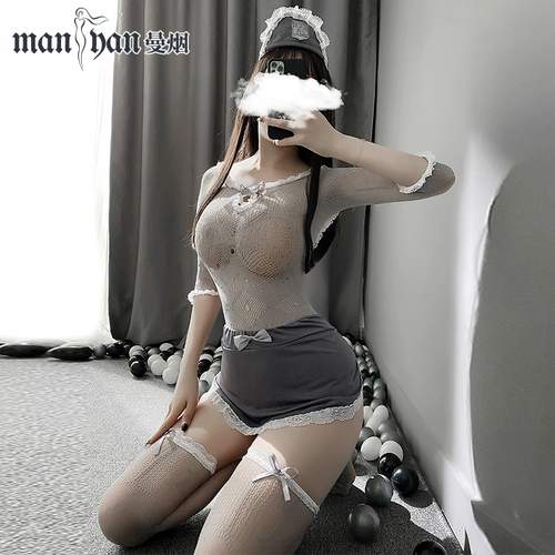 Сексуальные прозрачные колготки, нижнее белье, униформа, комплект, большой размер