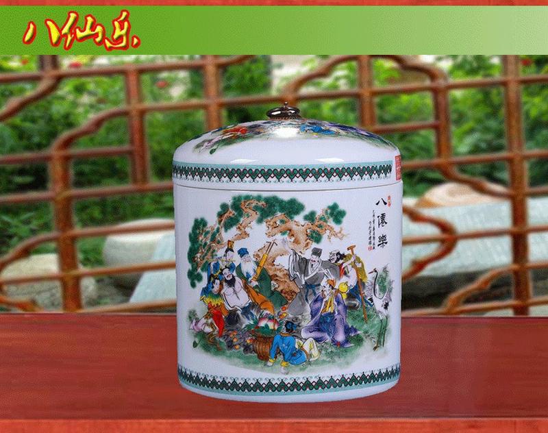 Tank receives jingdezhen ceramic POTS of tea cake large storage tanks seal ww jar jar store puer tea