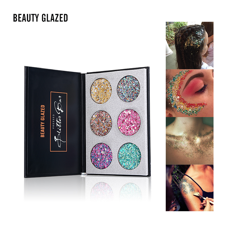 Yang Beyond cùng một giai đoạn trang điểm sequin bóng mắt long lanh gel kem hiệu suất hiệu suất mắt in lưới đỏ 6 màu sequin bảng màu mắt tutu