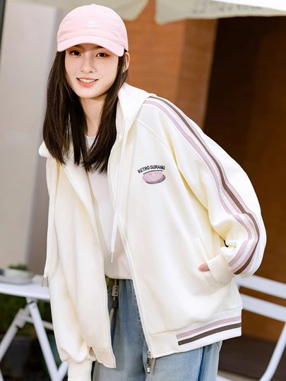 Junior high school students' velvet baseball jackets, girls' autumn and winter tops, high school students' 12-year-old girls' 15-year-old winter clothes