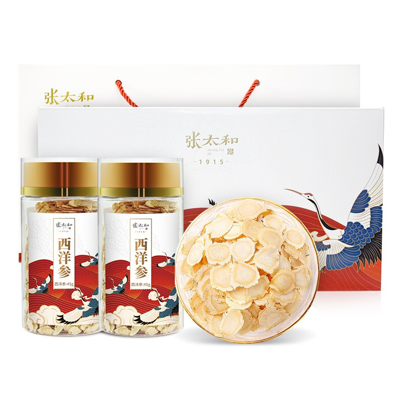 Zhang Taihe American ginseng slices gift box tonic soaked in water official flagship store imported from Canada