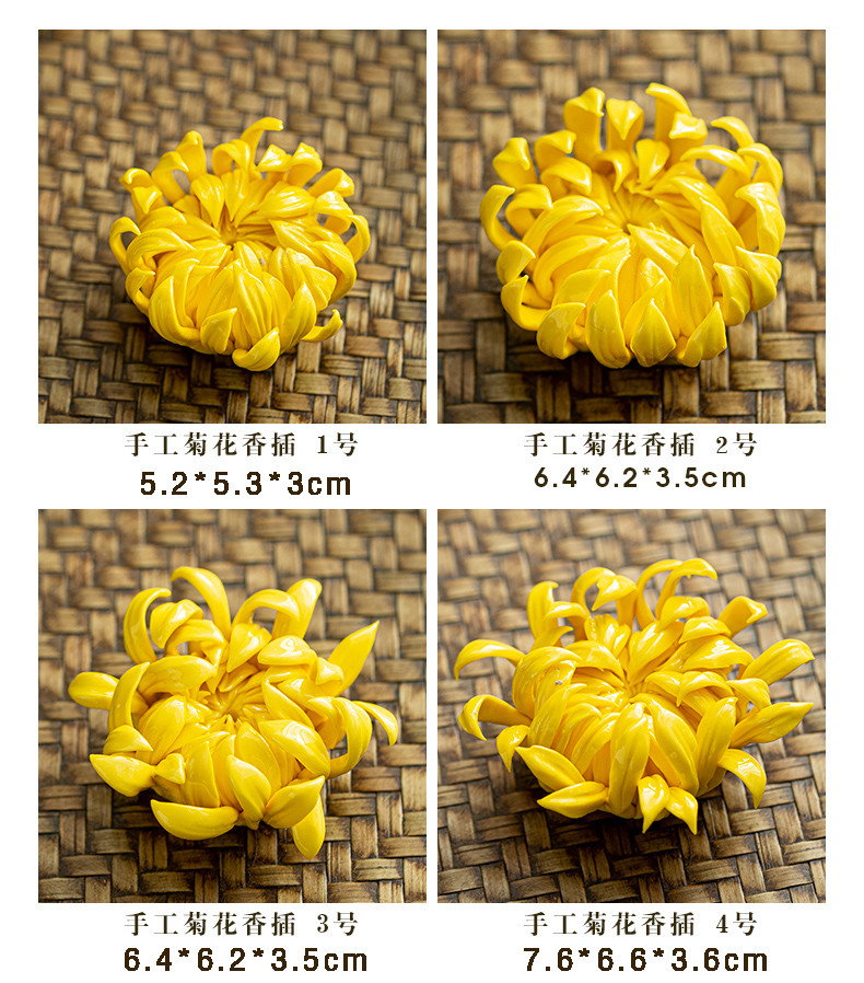 Stick ceramic insert fragrant by peony cut flower tea incense inserted disk tea pet furnishing articles joss Stick inserted