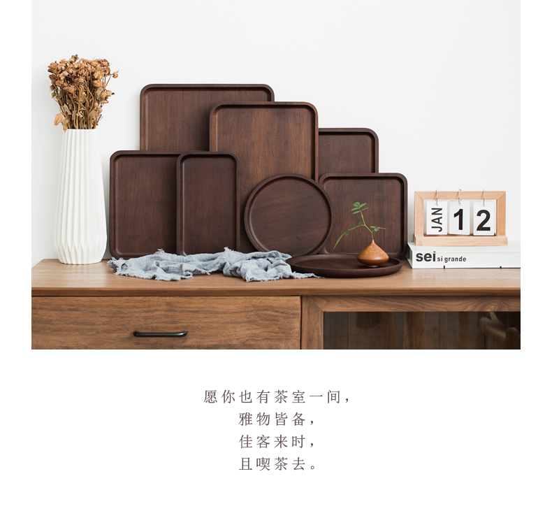 By weight of dry bamboo tea tray was single pot bearing pot rectangular tray was Japanese contracted household tea sets of bamboo