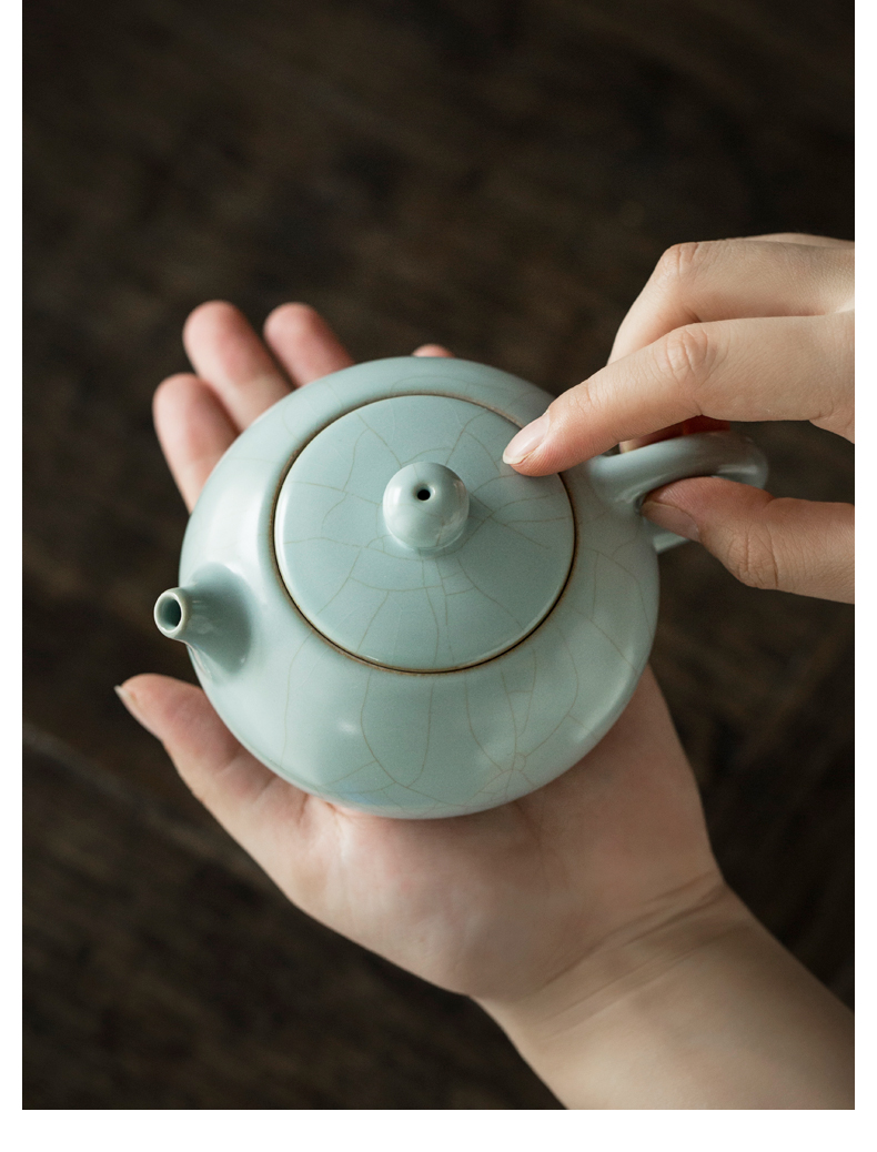 By gold on your up teapot xi shi cyan slicing can keep ceramic pot day single pot of high - grade gift boxes