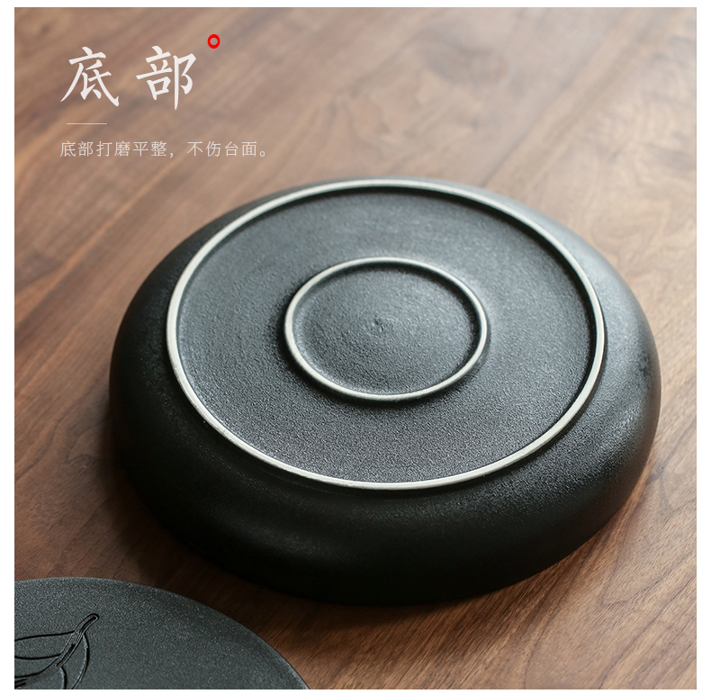 By full ceramic tea tray was large round water kung fu tea tray was contracted dry tea tea sea home