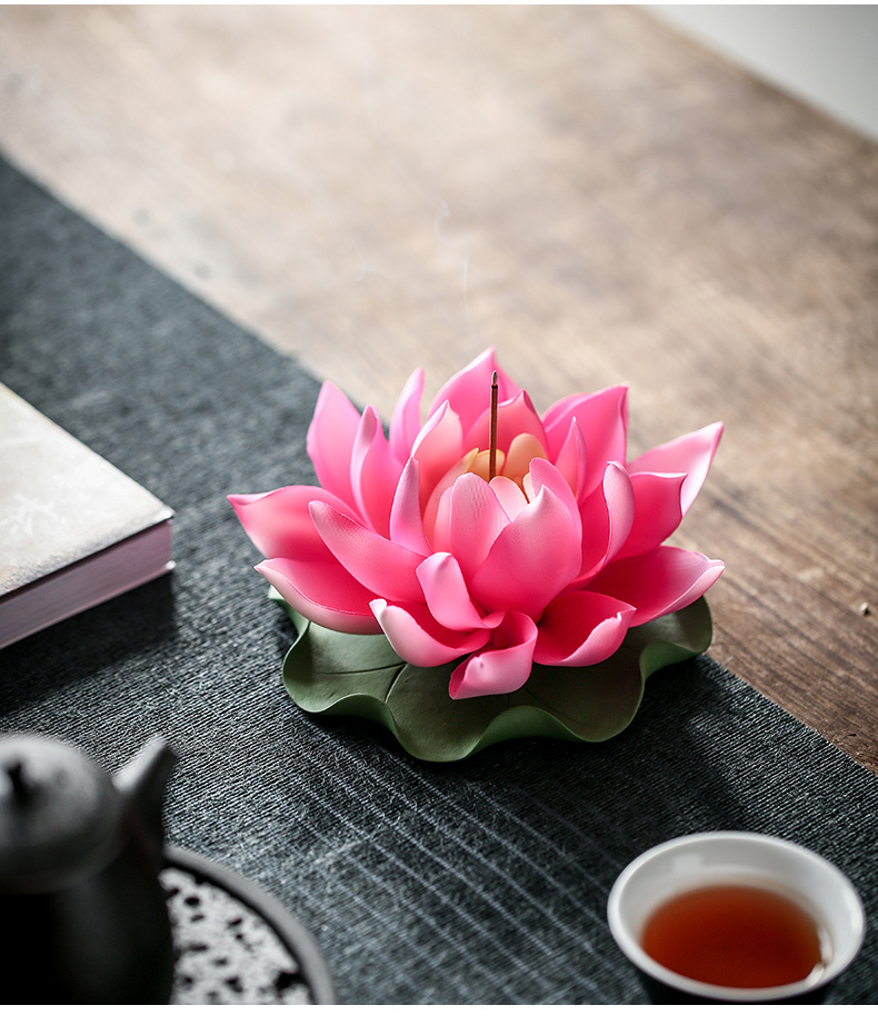 Pet furnishing articles by the lotus fragrance in ceramic tea fragrant incense splints joss stick incense buner pen tea tea art furnishing articles