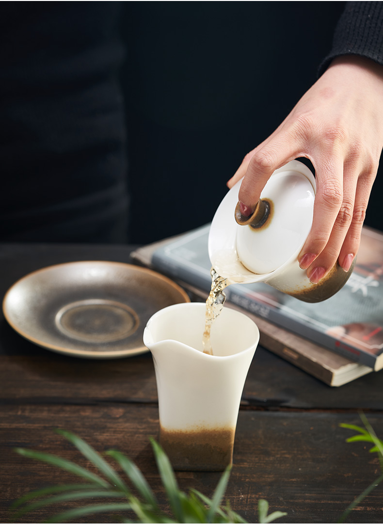 Stick to the ceramic tea tray was water drainage and dry tea tray tea contracted household kung fu tea tea tray