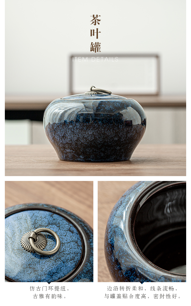 By variable kung fu tea sets temmoku glaze teacup tureen wiredrawing home office make tea with a gift