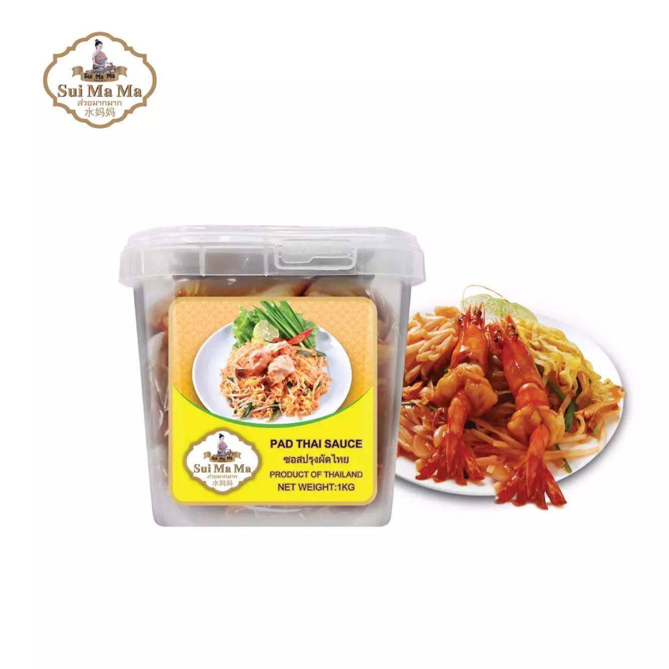 Shui Mama Patai Fried Noodle Sauce imported from Thailand Thai Fried Rice Noodle Sauce Mixed Noodles 1KG