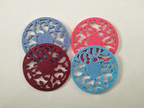 Creative non woven felt thickened cha bei dian absorbent cloth coasters antiskid insulation mat 15cm