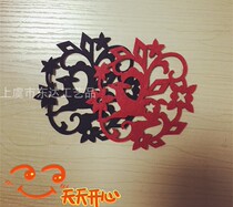 Creative non-woven felt Auspicious Deer Tea Cup mat absorbent fabric coaster non-slip insulation mat table mat