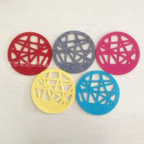 Creative Eurostyle Non-woven Felt Thickened Tea Cup Mat Absorbent Cloth Art Disc Mat Anti Slip Heat Insulation Mat 15 cm