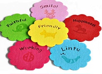 Factory direct creative home felt cartoon hollow placemat non-slip insulation mat coaster coaster plate mat support customization