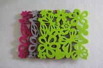 Creative non-woven felt padded tea cup mat absorbent fabric coaster non-slip heat insulation pad 17cm