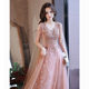 High-end dress 2022 new bride toast dress temperament starry sky annual meeting catwalk show host art test evening dress