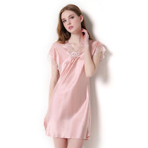 Real Silk Sleeping Dress Woman Mulberry Silk Summer Thin Ice Silk Sleepwear Lady Summer 2020 New Silk Home Clothing