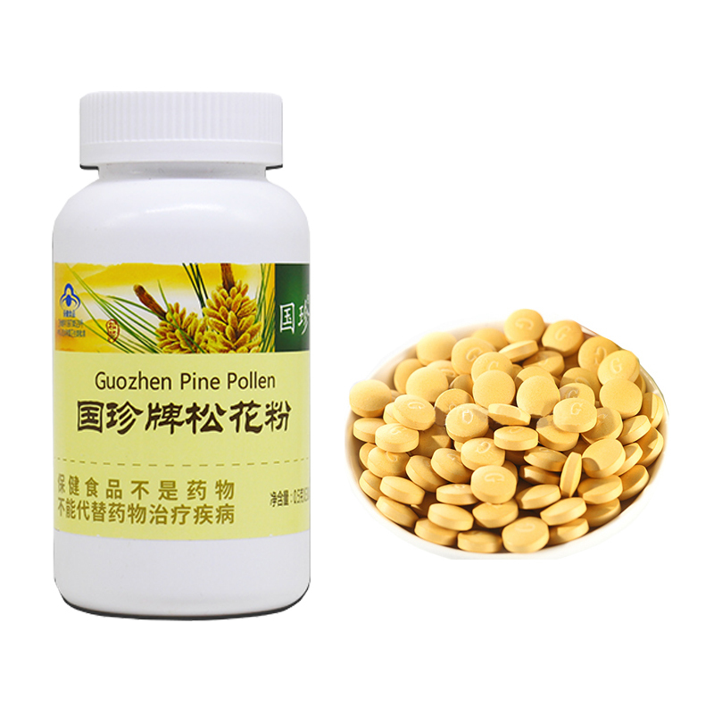 Guozhen Health Products Counter Genuine Products: New Era Guozhen Brand Pine Pollen Tablets with Qr Code