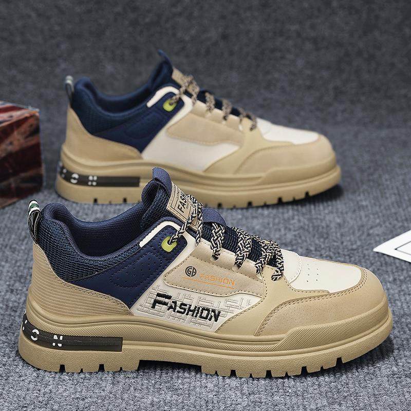 Thick-Soled Work Shoes for Men in Autumn, Wear-Resistant, Low-Top Sports Work Shoes, Men's Waterproof, Non-Slip Labor Protection Martin Boots