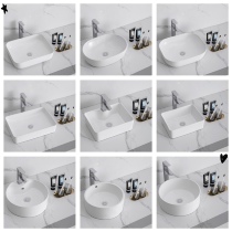 Ceramic table upper basin single basin washbasin balcony wash basin small size toilet washbasin
