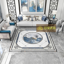 Set to be a villa entrance to the family Xuanguan Treasure Gold Deer Pattern Shaped Floor Tiles New Living Room Parquet Tiles 800x800