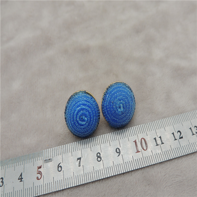 3foreign trade ornaments direct deal popular fashion female Online red money fashionable texture new pattern Gold plating Ear Studs H16