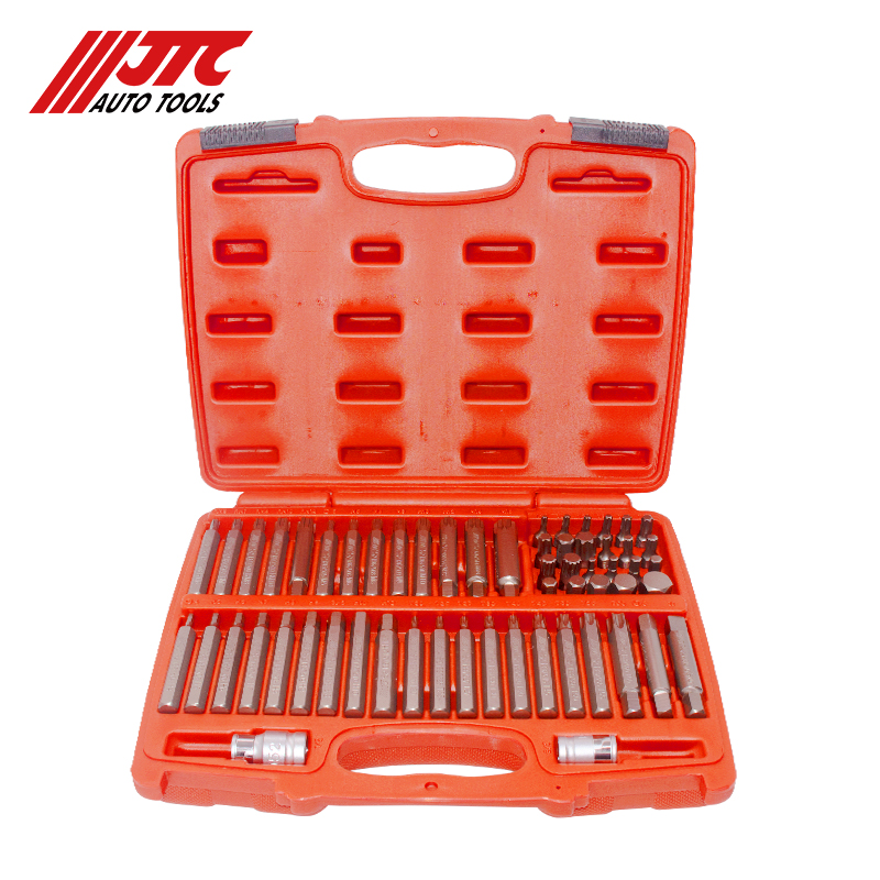 Taiwan JTC auto repair special tools 58 pieces comprehensive screwdriver head group batch head group black gold steel JTC3509