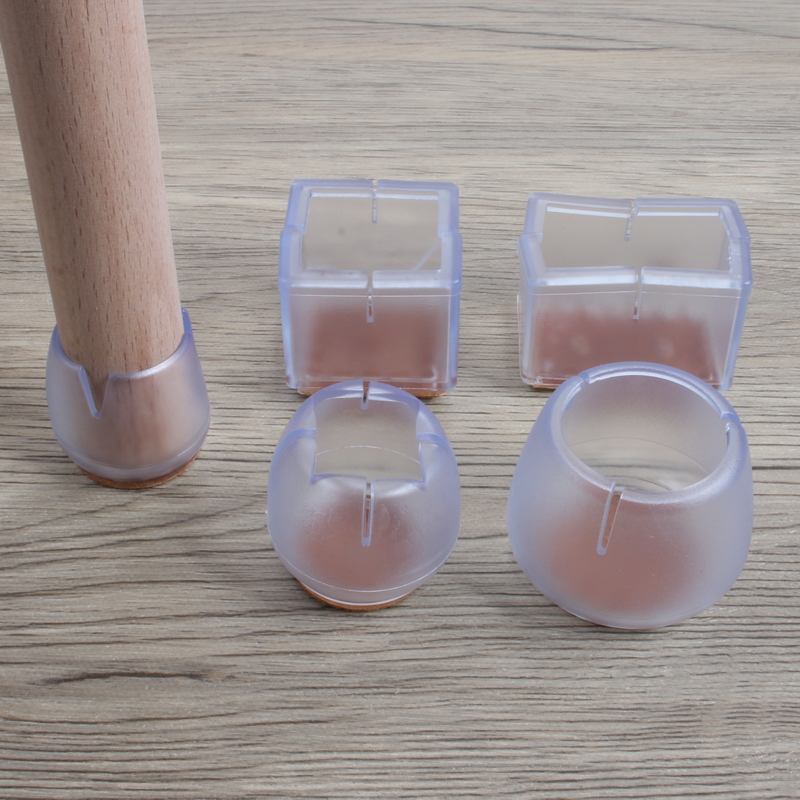 High-end table and chair transparent foot silica gel silent cushion square round sofa cushion chair chair small number