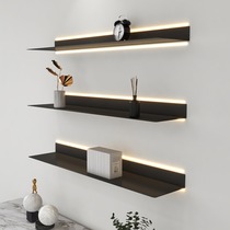 Luminous display rack on the wall with light metal laminate storage decorative rack wall hanging bookshelf home creative one-word partition