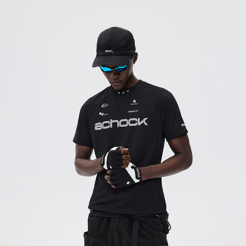 Achock Sports Mesh Breathable Racing Style Fitness Skin-Friendly Breathable Short-Sleeve 26 Summer Quick-Drying Half-Sleeve T-Shirt for Men