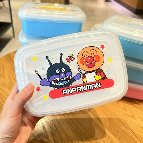 Мультяшный ланч-бокс для школьников, двухэтажная банка для хранения, ящик для хранения