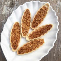 30 slices of glutinous rice boat windbreak forest boat pie shell Taiwan Net red crispy almond semi-finished product Hokkaido flavor baking