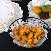 Flower lining paper pad tray paper oil-absorbing paper kitchen household fried snack cake with flower bottom paper cake mat paper