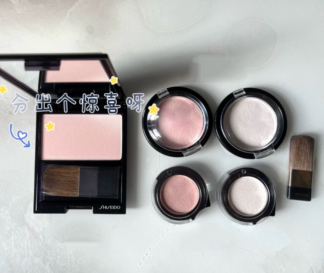 资生堂高光旧版PK107 & WT905：泪沟苹果肌修容粉的“真香”级神操作_护肤