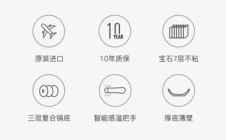 意大利进口 RossoSfera 意悠芙 一体成型不粘锅平底锅26cm 图2