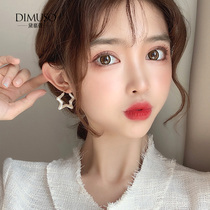 Earrings Korean temperament net red star earrings Suitable for winter earrings Wild retro earrings earrings women