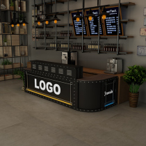 Iron corner cashier Bar Bar Restaurant Retro milk tea Restaurant counter Clothing store Cafe Reception Front desk