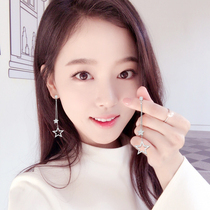 Ear clip without ear hole female star fake ear clip Korean temperament long simple and fresh earrings without piercing ears