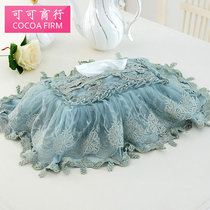 European lace tissue towel set paper towel box set Classic tissue cover cloth art towel cover drawing paper set living room car