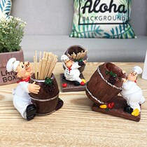 Nordic personality creative fat cute hotel toothpick tube home chef restaurant simple American toothpick box gift