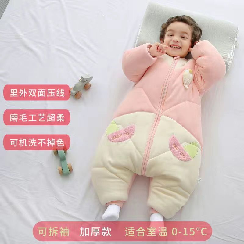 Baby sleeping bag winter anti-kick by children Autumn and winter baby sleeping bag divided leg thin and anti-kick is universal by the theFour Seasons