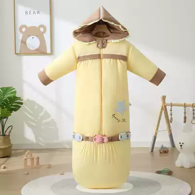 Baby autumn and winter thick sleeping bag male and female baby general pajamas small children's jumpsuit newborn anti-kicking artifact