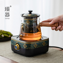 Zhenware glass side pot cooking teapot electric pottery stove tea maker set household burning teapot small office kettle