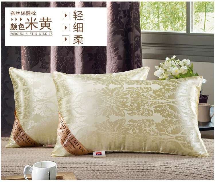 Gối gối lụa của khách sạn cotton có thể giặt lông nhung chân không cổ người lớn gối cổ tử cung đặc biệt gối chống trào ngược
