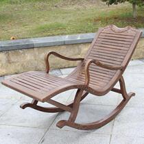 Rosewood rocking chair Full solid wood happy chair chicken wing wood elderly chair Mahogany leisure chair recliner Classical furniture
