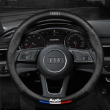 Чехол на руль Audi из натуральной кожи A6L A4L Q5L A3 A5 A7 A8L Q3 Q7, чехол на ручку автомобиля из углеродного волокна