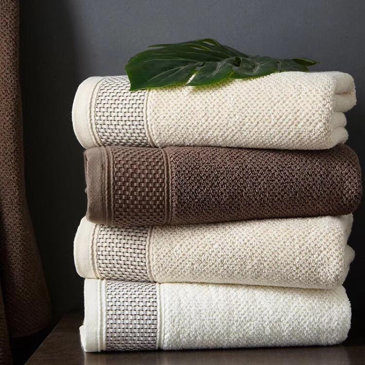 Pure Cotton Long-Staple Cotton Towel Bath Towel Pure Color Towel White Chocolate Brown Brown Thickeneded Jacquard Pure Cotton Long-Staple Cotton Towel Bath Towel Pure Color Towel White Chocolate Brown Brown Thickeneded Jacquard