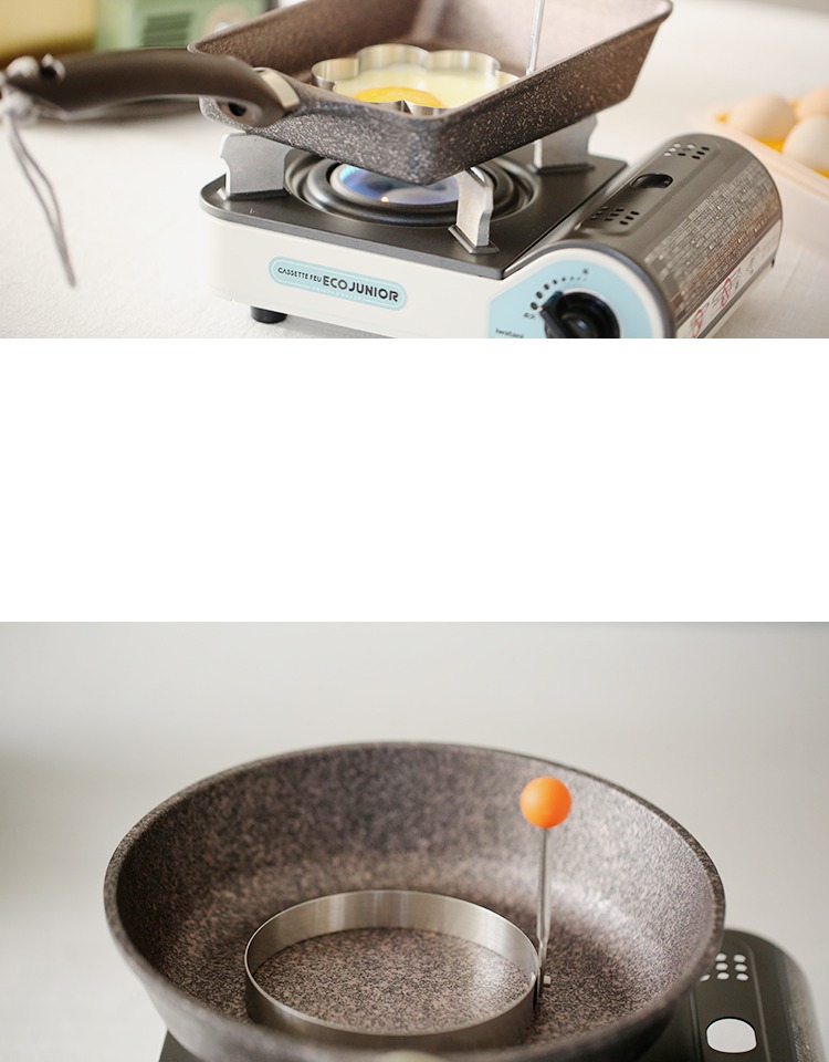 [Khuôn mẫu lõm Omelet] Hoa inox 304 hình tròn chịu nhiệt độ cao không rỉ sét DIY bếp vui - Tự làm khuôn nướng khuôn làm bánh bao